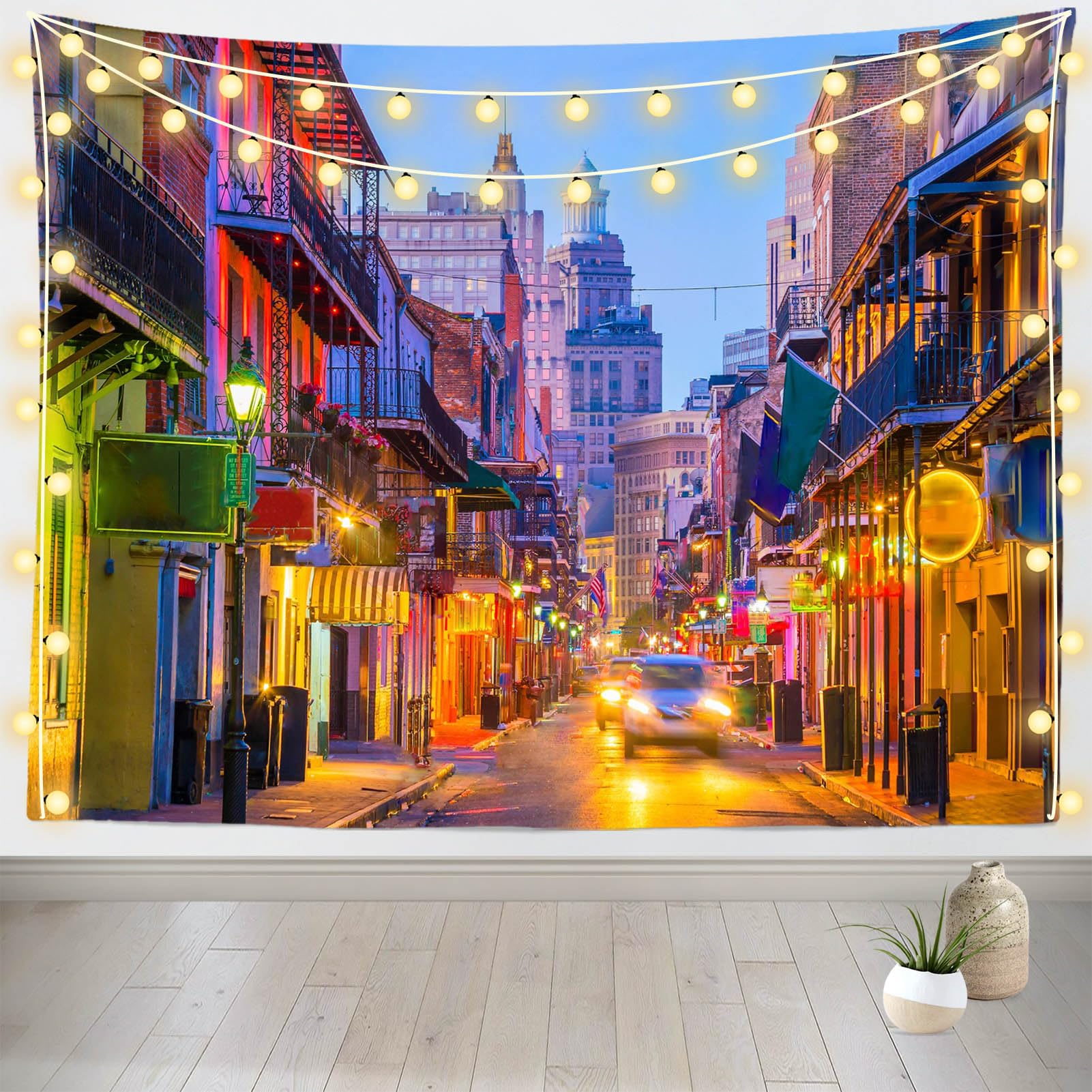 Amazon.com: Loccor 80''x60'' New Orleans Bourbon Street Tapestry
